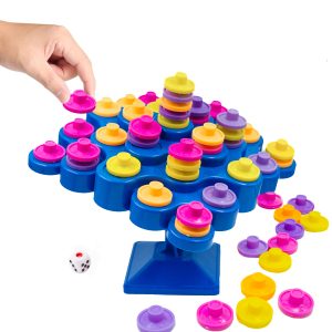 Twintaz Topple Master – 5-in-1 Skill Game with 60 Coins | Strategy & Balancing Game for Kids | Family Board Game | Activity Toy & Gift Set | 2–4 Players | Age 6+
