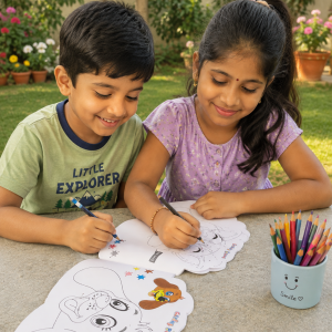 Kids Colouring Books | Assorted Set of 5 Colouring Books | Travel-Friendly Educational | Screen-Free Learning & Creative Fun | Age 3–8 Years