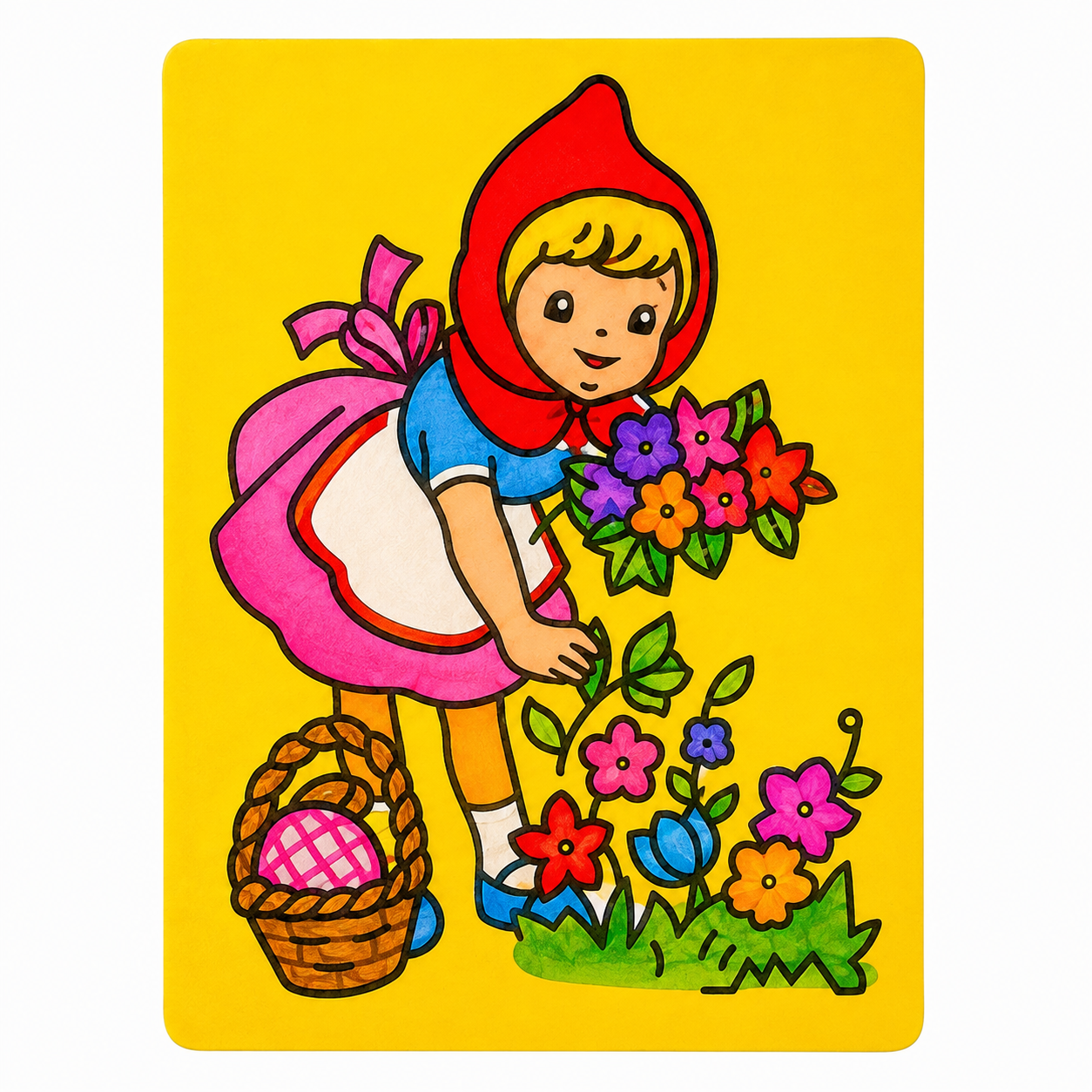 TWINTAZ Sand Painting Kit for Kids and adults | 1 Pre-Printed Sand Art Board – Garden - Girl with flowers Theme | 9 Vibrant Coloured Sand Packets | Easy Peel & Stick Creative Art Activity | Fine Motor Skills & Creativity Toy for Kids 3+ - Image 2